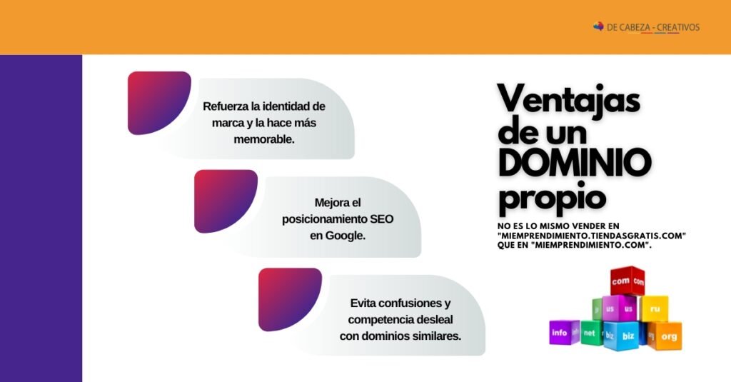 de cabeza creativos - consultora ecommerce - VENTAJAS DE CONTAR CON UN DOMINIO PROPIO PARA TIENDAS ONLINE